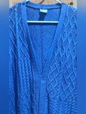 CHICO'S open front SWEATER cable knit VERY NICE CONDITION